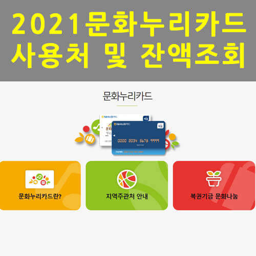 2021 문화누리카드 잔액조회 사용처 현금화 총정리 :: 더씽스