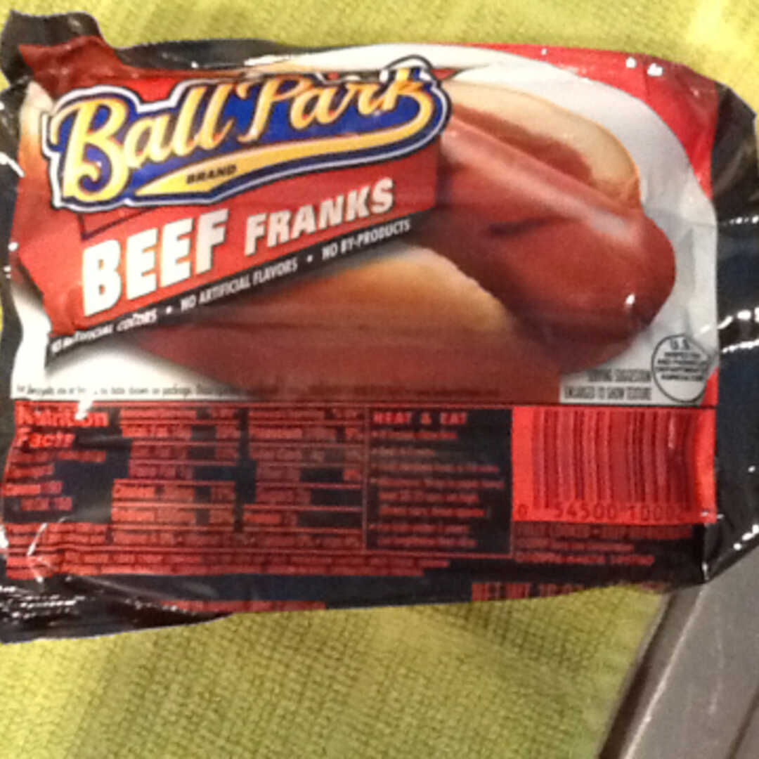 Calories In Ball Park Beef Frank And Nutrition Facts