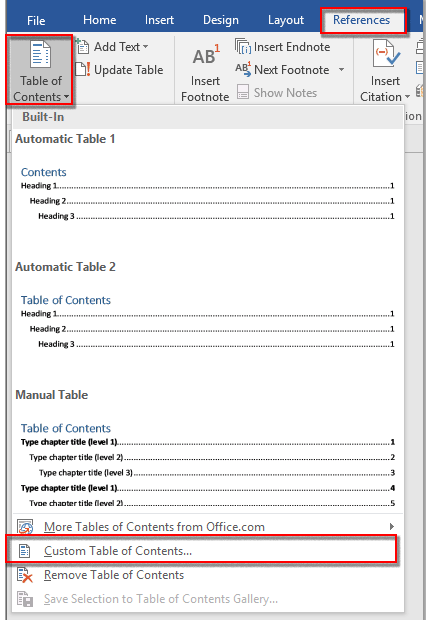How To Create A Table Of Contents Link To Pages In Word Document?