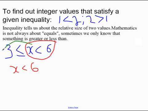 How To Find Integer Values From Inequalities - Youtube