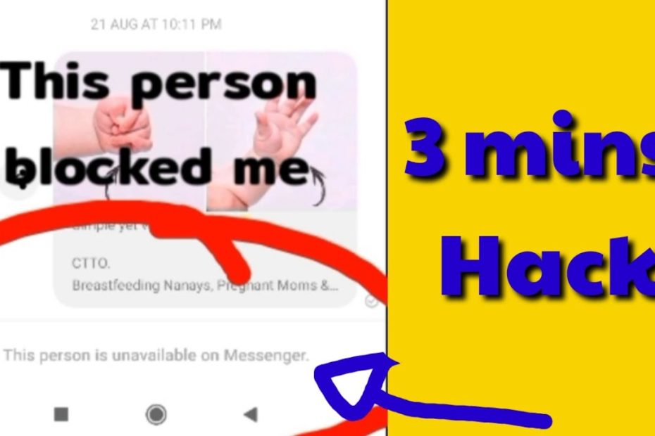 How To Unblock Yourself If Someone Blocked You On Facebook Messenger 2023 -  Youtube